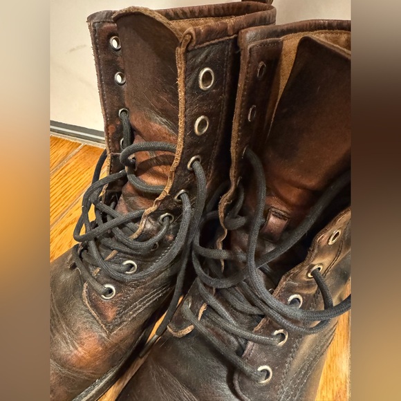 Frye Veronica leather lace up combat boots - Picture 5 of 16